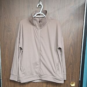 Mondetta Size XL Beige Zip Up Microfleece Sweater